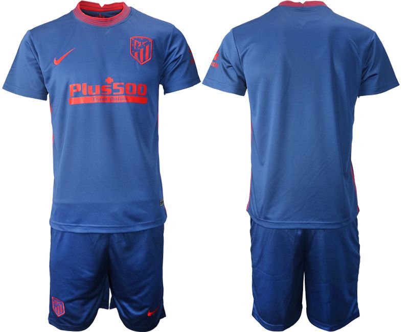 Men 2020-2021 club Atletico Madrid away blue Soccer Jerseys
